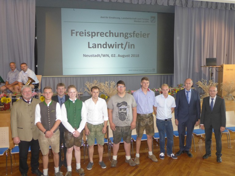 Freigesprochene Junglandwirte aus dem KV Amberg-Sulzbach