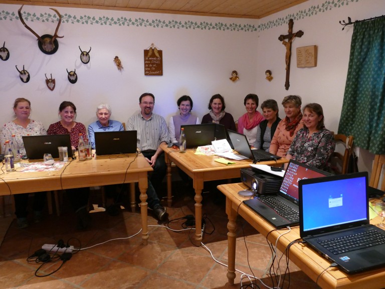 Teilnehmer des PC-Fortgeschrittenen-Kurses in Schliersee