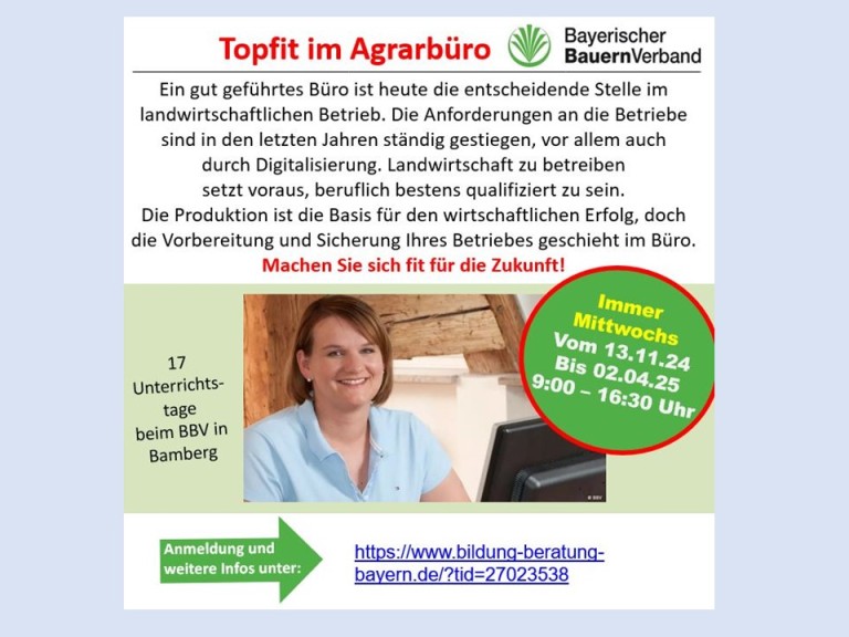 Agrarbürofachfrau Kurs 2024-2025