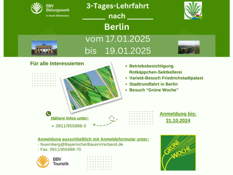 Busfahrt Grüne Woche