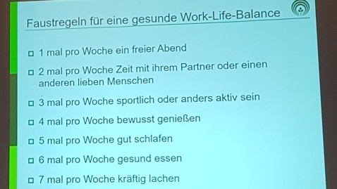 Faustregel Work-Life-Balance