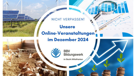 BBV Bildungswerk: Online-Veranstaltungen im Dezember 2024