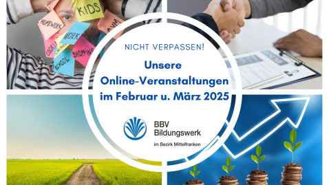 Onlieveranstaltungen Februar und März 2025