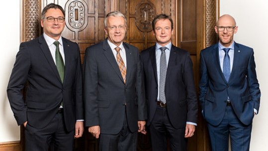 Führungsteam des BBV mit Günther Betz, Georg Wimmer, Carl von Butler, Matthias Borst