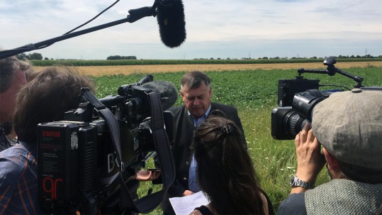 Bauernpräsident Walter Heidl beantwortet die Frage der Medienvertreter zur Ernte