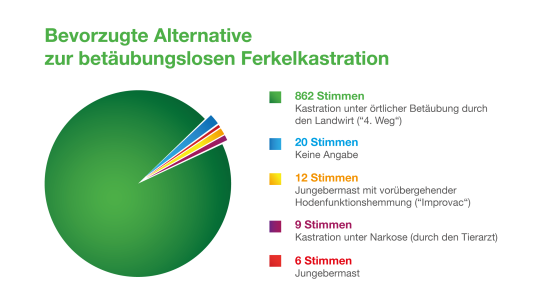 Bevorzugte Alternative zur betäubungslosen Ferkelkastration