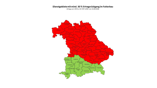 Karte der roten Gebiete in Bayern
