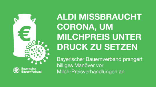 Aldi missbraucht Coronavirus-Angst um Druck auf den Milchpreis auszuüben