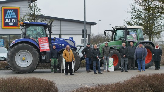 Demo bei  Aldi Breitengüßbach