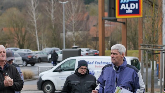 Demo bei Aldi Ebermannstadt