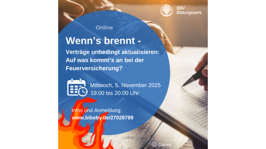 Online-Kurs Feuerversicherung und Verträge im Brandfall Online-Kurs Feuerversicherung und Verträge im Brandfall BBV Bildungswerk