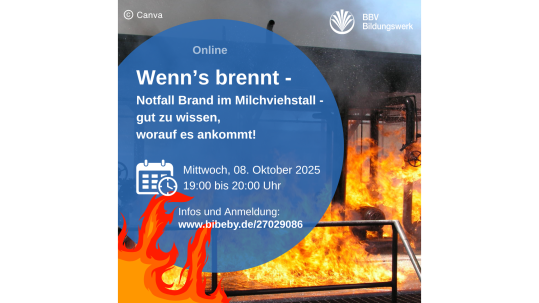 Kurs Brandschutz im Milchviehbetrieb Kurs Brandschutz im Milchviehbetrieb BBV Bildungswerk